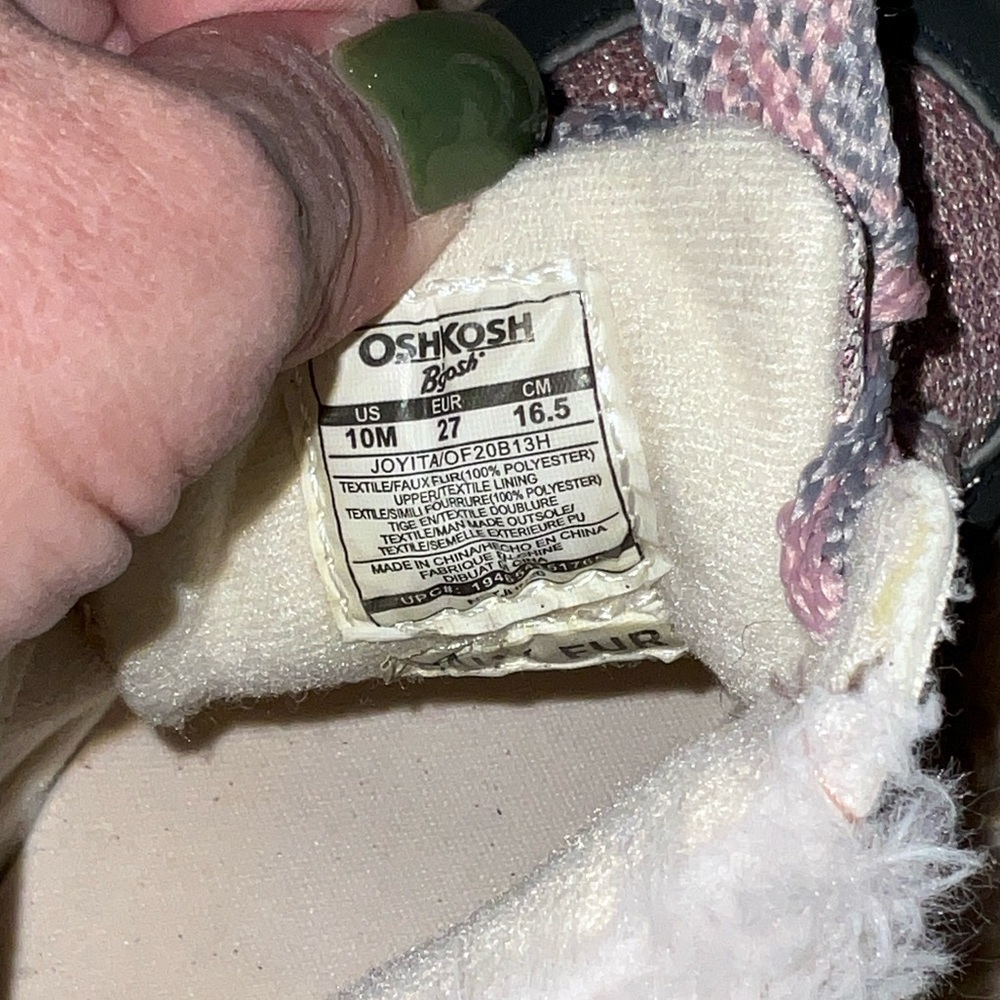OshKosh B'gosh Glittery Pink and Black Boots - Picture 5 of 5